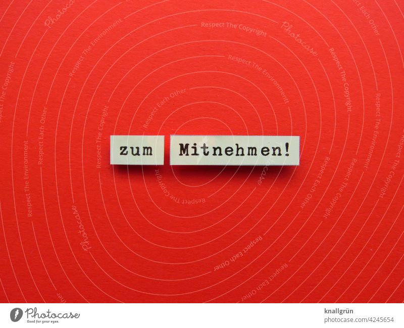 Zum Mitnehmen! kostenlos umsonst Probe give away Pröbchen mitnehmen Präsent Geschenk take away Erwartung Stimmung Kundenfreundlich Werbung zum Mitnehmen