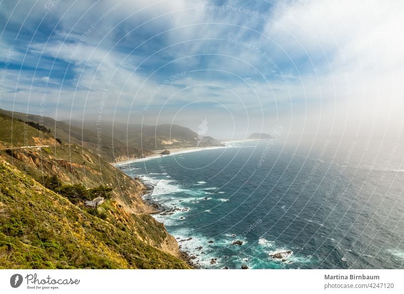 Die kalifornische Küste bei Carmel-by-the-sea an einem Frühlingstag 1 Landschaft Karamell Ufer Natur MEER Meer Küstenlinie Himmel Kalifornien im Freien