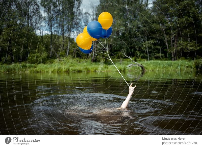 Du kannst alleine feiern. Sogar unter Wasser. Mit gelben und blauen Luftballons. Wenn der Sommer ganz grün ist und das Wasser warm ist. Unterwasser-Punkrock.