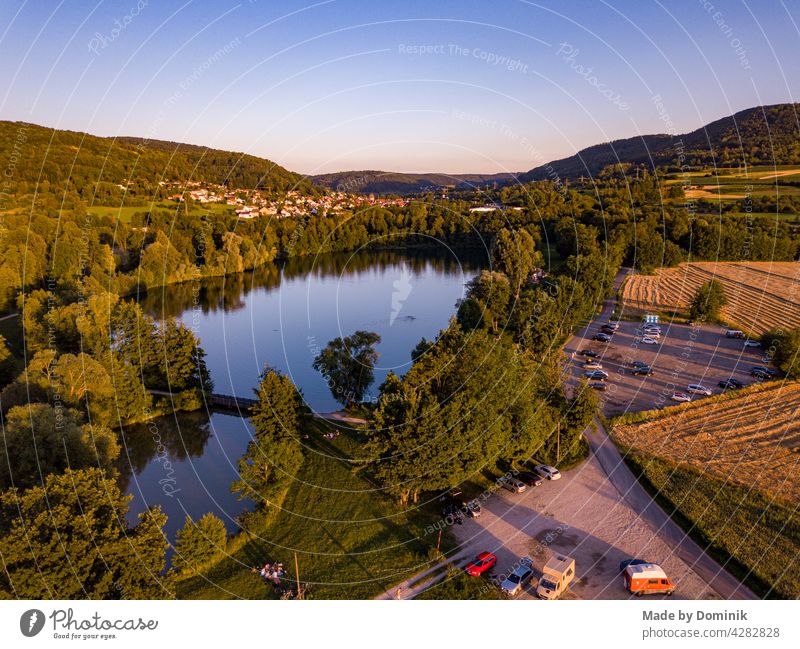 Happurger Baggersee in der Sommerlichen Abendsonne Happurger See Wasser Außenaufnahme Farbfoto Tag Schwimmen & Baden Ferien & Urlaub & Reisen Erholung Freude