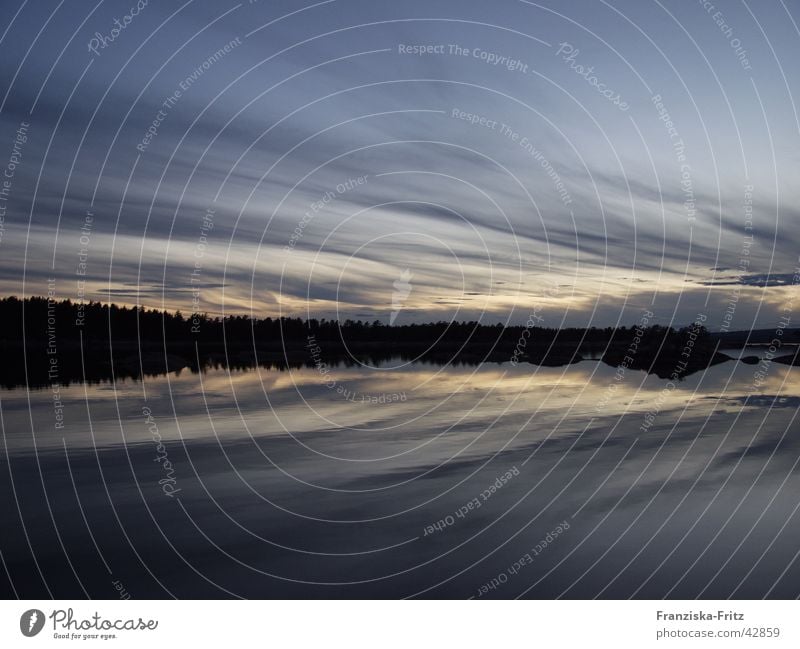 Der Himmel auf Erden Sonnenuntergang Reflexion & Spiegelung Wolken Baum ruhig Romantik See Europa Wasser Küste blau Felsen Insel Klarheit Schweden