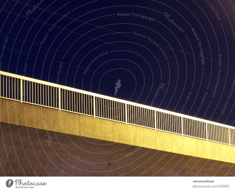 minimalism Langzeitbelichtung Nachthimmel Brücke Geländer