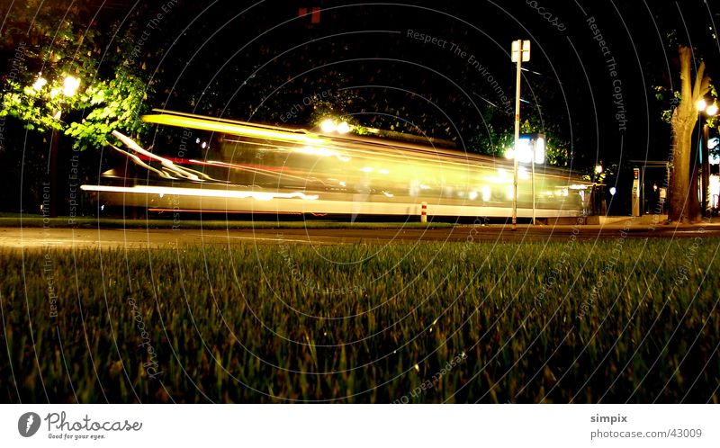 Strasbourg de nuit II Straßburg Nacht Straßenbahn Langzeitbelichtung Brücke Place de la République