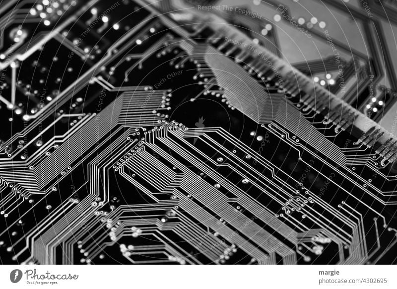 Technische Errungenschaft: Computer Platine Lichtpunkt Lichterscheinung Linie Dynamik Symmetrie Energie Streifen graphisch Muster Kunstlicht diagonal