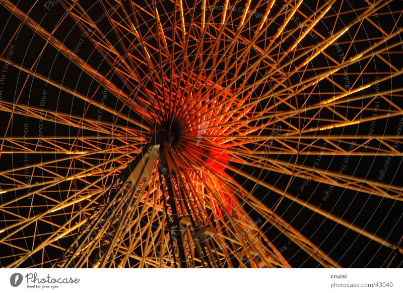 Riesenrad Nacht Jahrmarkt Mitte Nabe Freizeit & Hobby Metall Baugerüst Technik & Technologie Libori