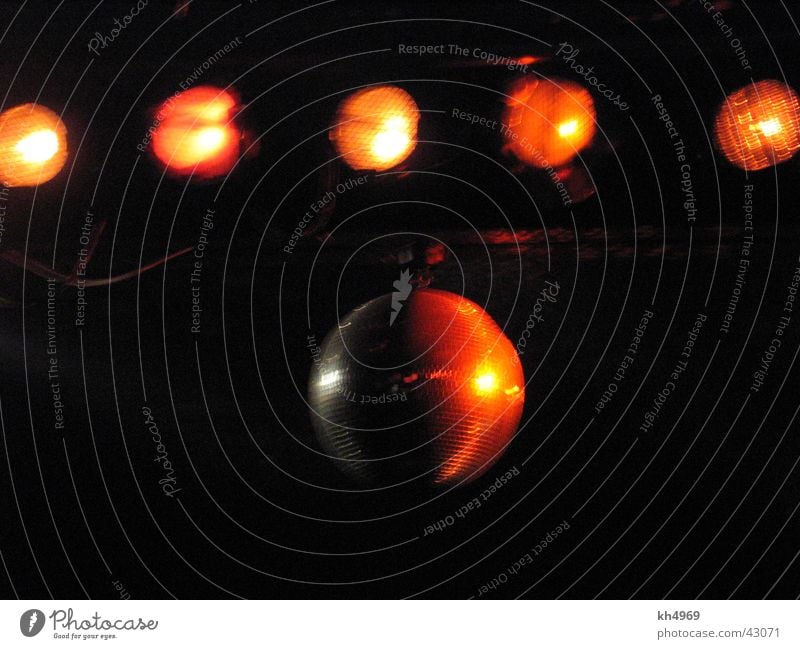 Discokugel dunkel Party Licht Freizeit & Hobby orange
