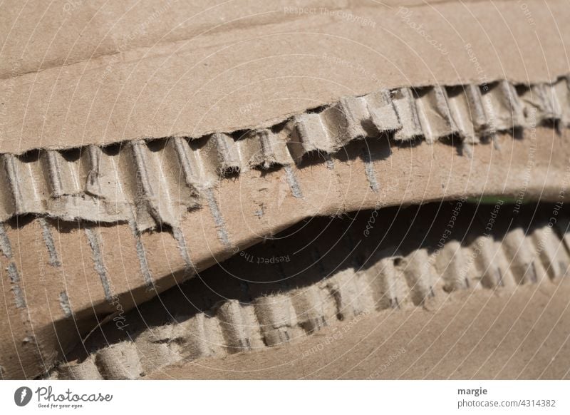 Verpackung, Pappe, Karton: sieht aus wie ein geöffneter Mund mit Zähnen Verpackungsmaterial Paket einpacken Versand Kiste Güterverkehr & Logistik Papier