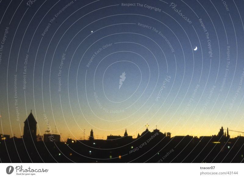 Stern von Bethlehem Israel Jerusalem Nacht Sonnenuntergang Erfolg Mond Religion & Glaube Sternenhimmel Nachthimmel