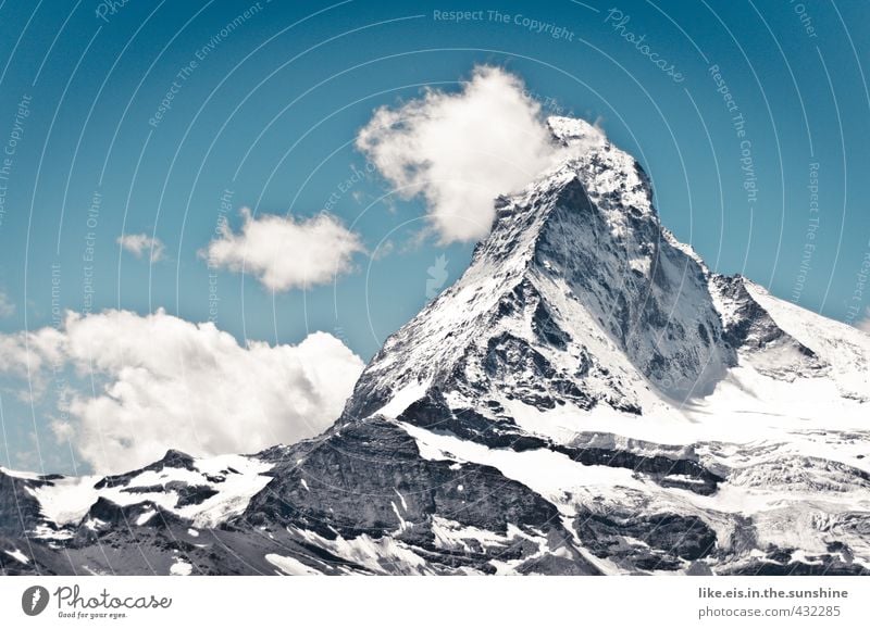 toblerone mit sahnehäubchen Ferien & Urlaub & Reisen Ausflug Abenteuer Ferne Berge u. Gebirge wandern Umwelt Natur Landschaft Himmel Wolken Sonne Sommer Klima