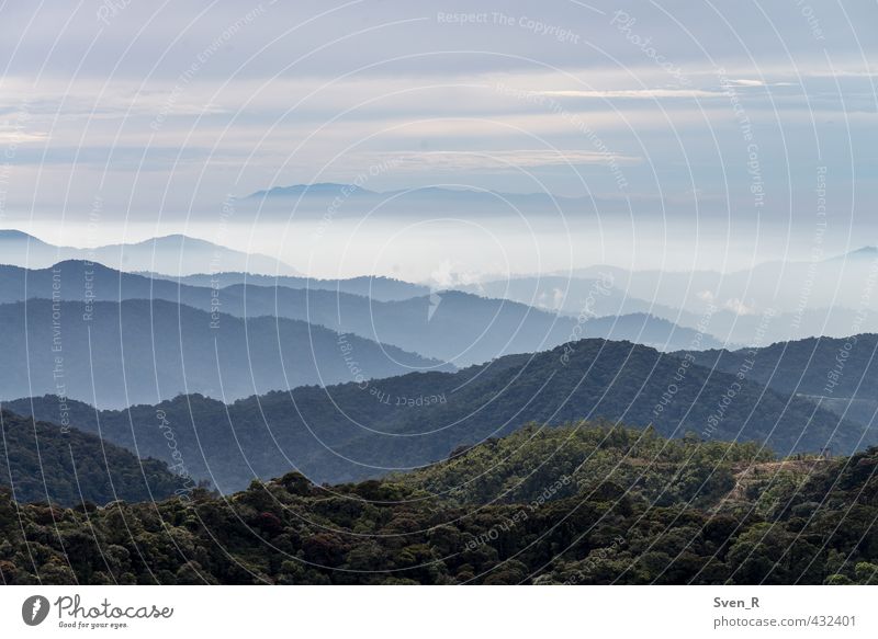 Gunung Brinchang Landschaft Luft Himmel Wolken Berge u. Gebirge Malaysia Asien frisch Unendlichkeit Abenteuer Einsamkeit Horizont Klima Ferne Farbfoto