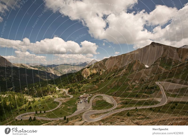 Col d’Izoard Ferien & Urlaub & Reisen Tourismus Ausflug Sommer Sommerurlaub Umwelt Natur Landschaft Pflanze Himmel Wolken Schönes Wetter Alpen Berge u. Gebirge