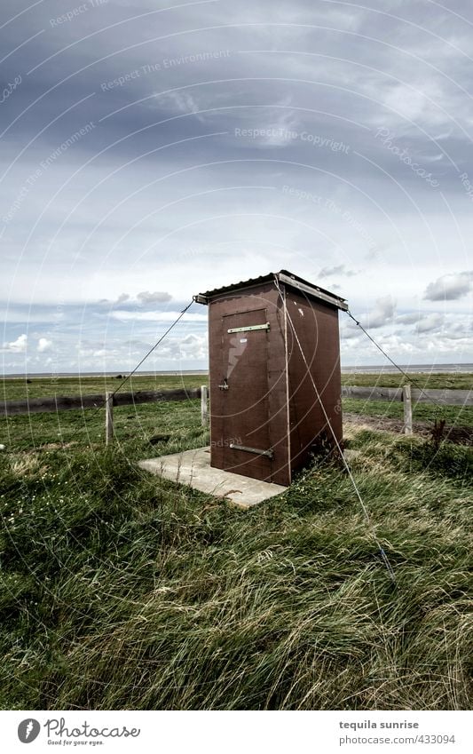 Die dreckigste Toilette Schottlands... Umwelt Natur Landschaft Himmel Wolken Gras Insel Neuwerk Fischerdorf Leuchtturm Außentoilette Garten blau braun grau grün