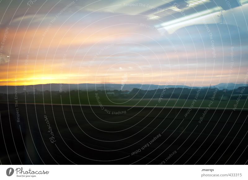 Reise Umwelt Natur Landschaft Himmel Klima Verkehr Wege & Pfade Bahnfahren außergewöhnlich Ziel Zukunft Farbfoto Gedeckte Farben Außenaufnahme abstrakt