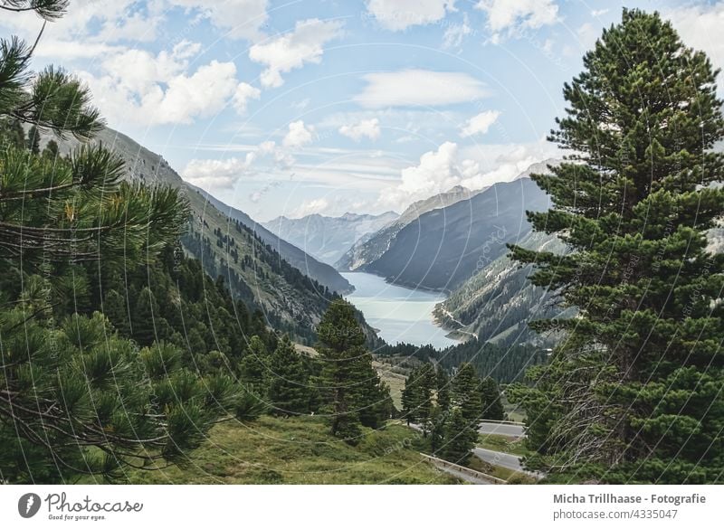 Blick auf den Gepatsch - Stausee / Kaunertal Österreich Kaunertaler Gletscher Tirol Alpen Berge Gipfel Wasser See Gewässer Gebirge Täler Fels Felsen Landschaft