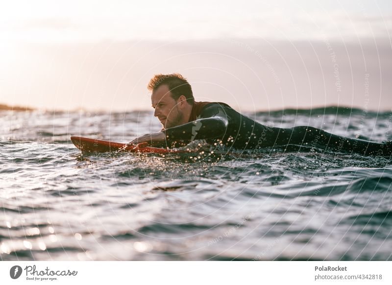 #AS# Surfer am Paddeln Surfen Surfbrett Surfschule Surfers Paradise Board Fuerteventura Kanarische Inseln Wassersport Extremsport Meer Wellen Strand Küste Sport