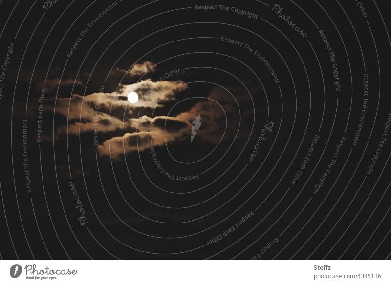 der Mond ist aufgegangen Vollmond Mondschein Mondnacht Mondlicht Mondaufgang Vollmondlicht Nacht Sommernacht Nachthimmel Himmel Nachtruhe Mondscheinlicht
