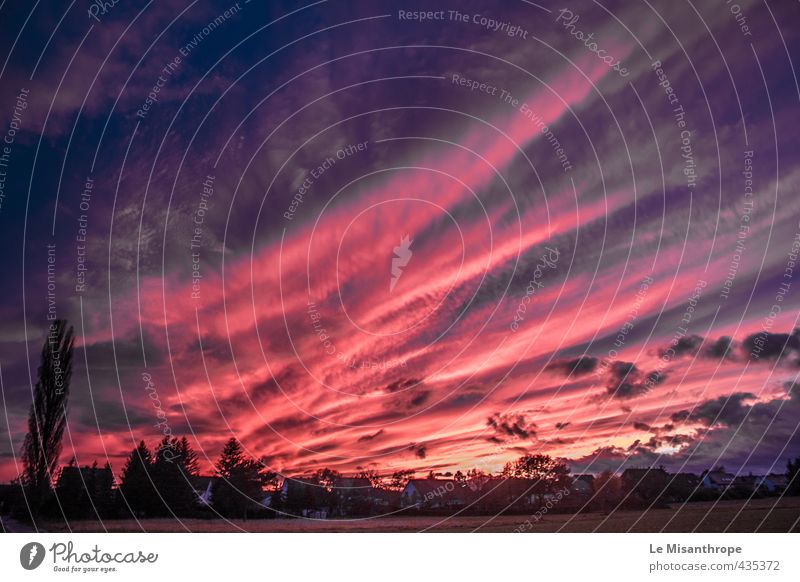 Ein Himmel wird erst schön durch die Liebe Umwelt Natur Landschaft Erde Wolken Sonne Sonnenaufgang Sonnenuntergang Herbst Wiese Feld Wittlich Wengerohr Eifel