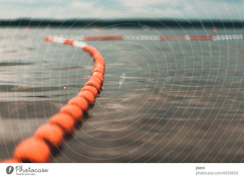 Absperrung im Nichtschwimmerbereich Kette nichtschwimmer Schwimmbad Sicherheit Wasser Schwimmen & Baden See Seeufer schwimmen baden Kind Kleinkind ertrinken