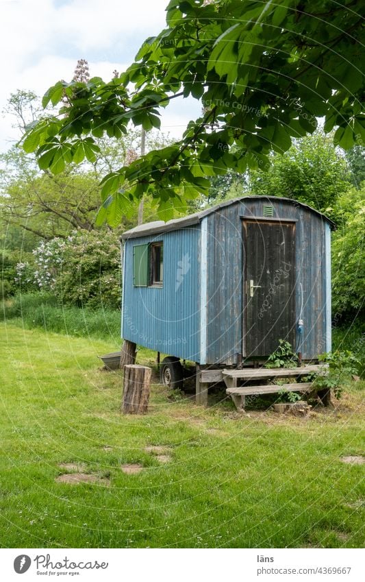 Tiny House Bauwagen wohnen Urlaub Ferien & Urlaub & Reisen Tourismus Tag Menschenleer Außenaufnahme übernachtung Camping