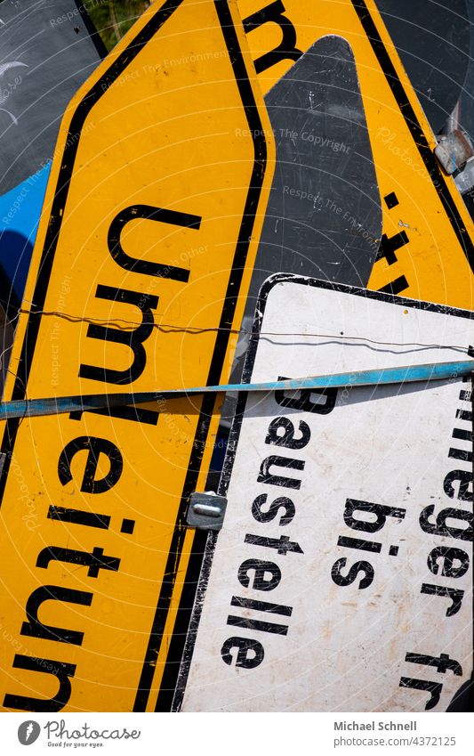 Baustellenschilder baustellensicherung baustellenschild Schilder & Markierungen Schilderwald Umleitung sperrung Hinweise Hinweisschild Warnschild