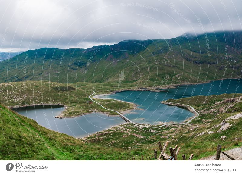 Snowdonia-Nationalpark in Nordwales, Großbritannien snowdonia Bahn Bergwerksbahn Felsen Mount Snowdon Wales Natur Landschaft Gipfel staycation Berge u. Gebirge