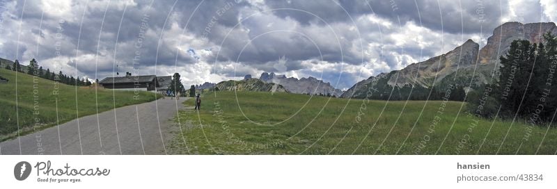 Plätzwiese Dolomiten Wolken Panorama (Aussicht) Berge u. Gebirge dramatisch groß Panorama (Bildformat)