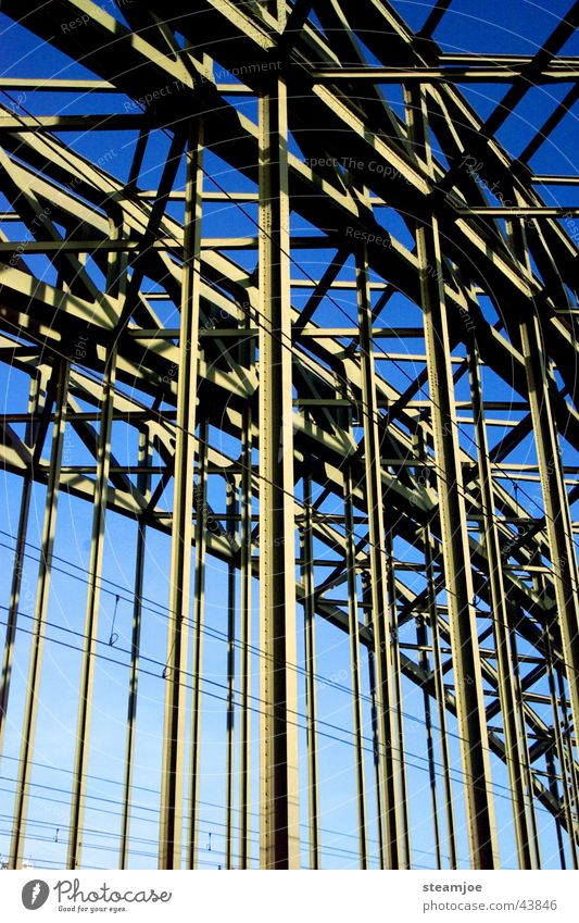 Hohenzollernbrücke Köln Stahl Eisenbahnbrücke Brücke Detailaufnahme