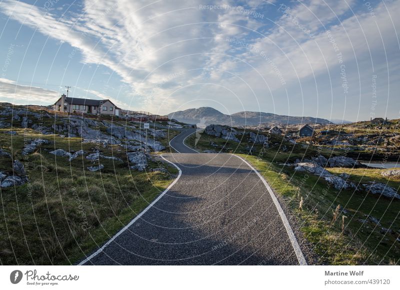 streets of South Harris Ferien & Urlaub & Reisen Ausflug Freiheit Natur Landschaft Himmel Hügel Quidinish Schottland Großbritannien Äußere Hebriden Europa