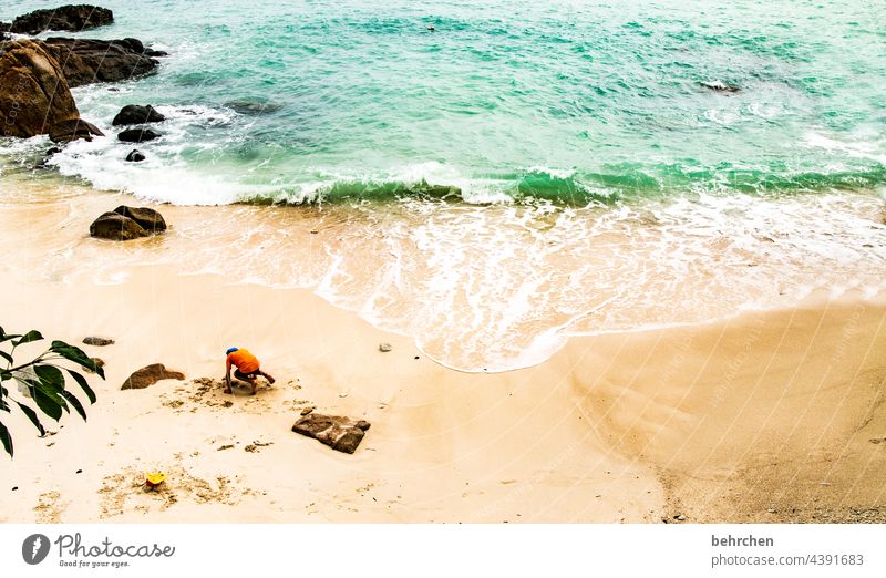 buddeln Spielen Kindheit Malaysia perhentian besar Ferien & Urlaub & Reisen Landschaft Sommer Insel Erholung Ferne Fernweh Abenteuer fantastisch außergewöhnlich