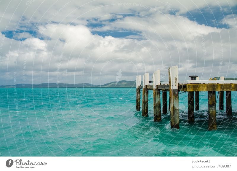 Berth Thursday Island Ferne Schönes Wetter Meer Pazifik Insel Anlegestelle Schifffahrt Hafen exotisch Wärme türkis Stimmung Freiheit Horizont Umwelt