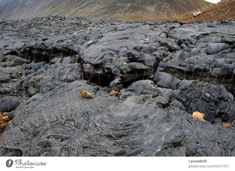 Lavafeld des jüngsten isländischen Vulkans, Geldingadalir schwarz geldingadalir heiß Island Landschaft Magma Felsen Rauch Stein tektonisch vulkanisch