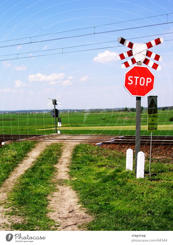 stop Fußweg Gras Zeichen Himmel