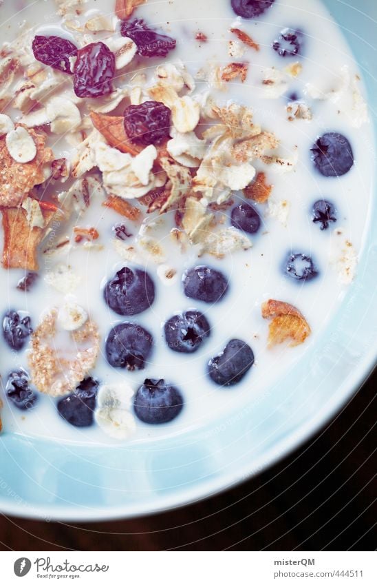 Heidelbeersuppe. Kunst ästhetisch Blaubeeren Frühstück Frühstückspause Frühstückstisch Müsli Foodfotografie Gesunde Ernährung Vegetarische Ernährung