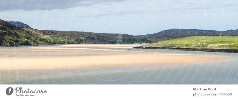 Kyle of Durness Ferien & Urlaub & Reisen Ausflug Ferne Freiheit Natur Landschaft Sonnenlicht Hügel Küste Strand Bucht Großbritannien Schottland Europa schön