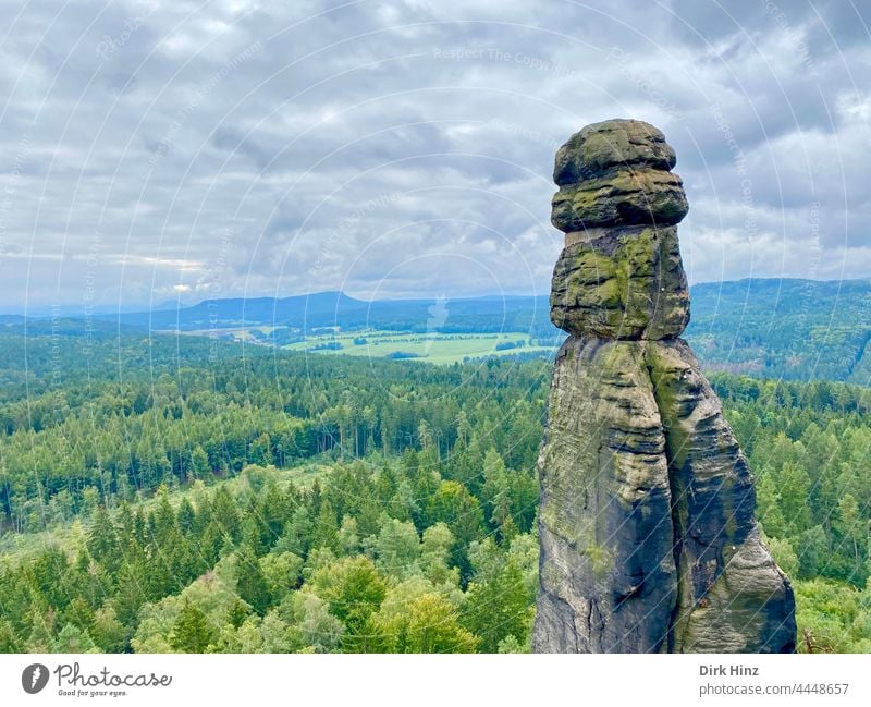 Die Barbarine am Pfaffenstein im Elbsandsteingebirge barbarine Königsstein Ferien & Urlaub & Reisen Sächsische Schweiz Erholung Landschaft Berge u. Gebirge