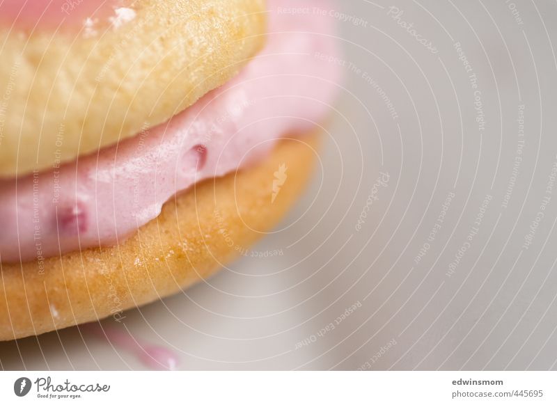 Dessert Süßwaren Whoopie Pie Lebensmittel Teigwaren Backwaren Kaffeetrinken entdecken Essen genießen gut kalt lecker neu weich rosa Laster Appetit & Hunger