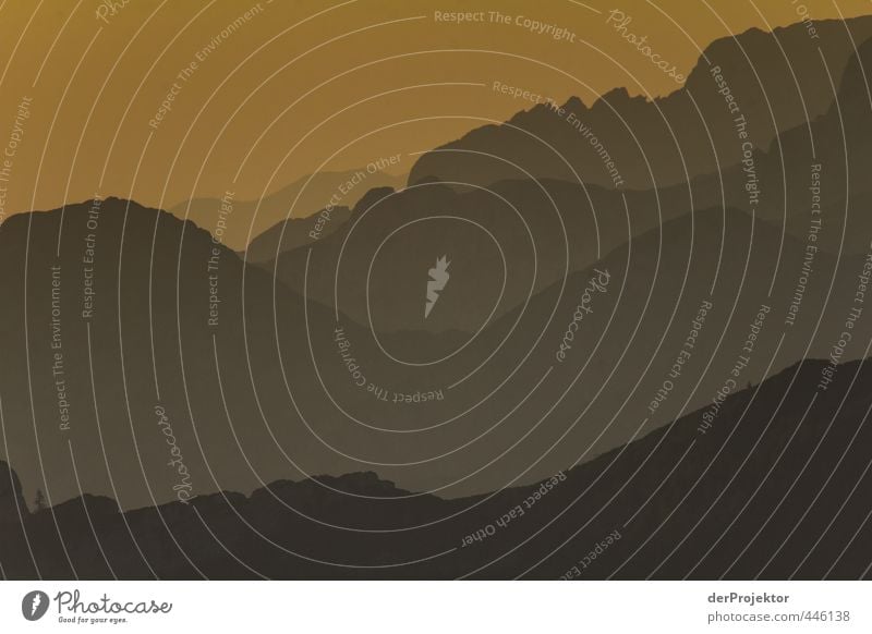 Morgens mal ein Blick nach Österreich werfen Umwelt Natur Landschaft Urelemente Sonnenaufgang Sonnenuntergang Sommer Klima Schönes Wetter Hügel Felsen Alpen