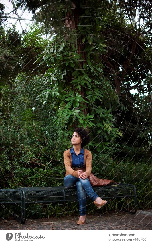 Pause Feierabend Natur Pflanze Baum Urwald elegant exotisch fantastisch Gesundheit gigantisch Glück schön natürlich feminin grün friedlich träumen Zufriedenheit