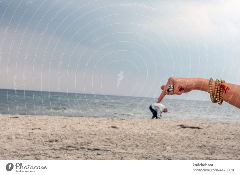 unterdrücken Meer Strand klein machen Unterdrückung