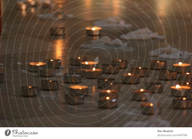 Teelichter Kerze Stimmung Wachs obskur Fliesen u. Kacheln Licht