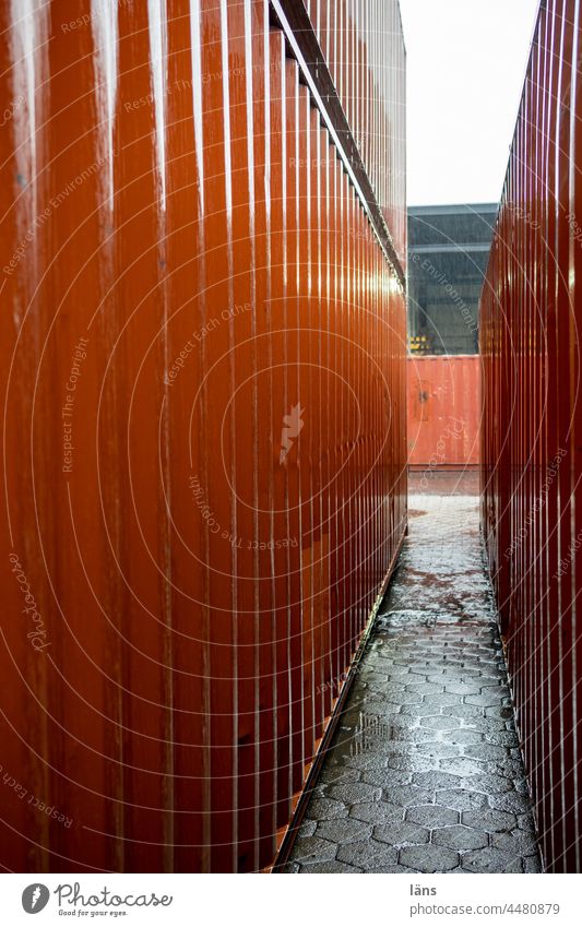 Container Hafen Güterverkehr & Logistik Hamburg Wirtschaft Hafenstadt Containerterminal Handel Farbfoto Menschenleer Außenaufnahme Hamburger Hafen