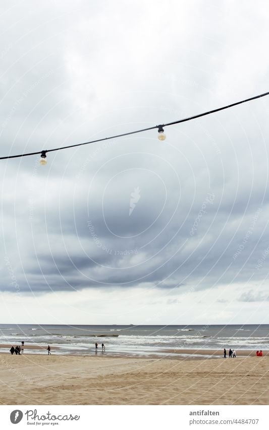 Im Dunkeln schöner II Meer Nordsee Horizont Himmel blau Außenaufnahme Farbfoto Küste Natur Landschaft Ferien & Urlaub & Reisen Ferne Tag Tourismus Freiheit