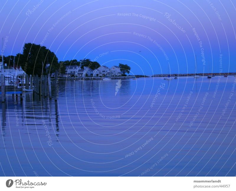 Morgenstimmung See Meer Michigan Peninsula de Zapata Halbinsel Steg Wasserfahrzeug Morgendämmerung Bucht Hafen Mackinac