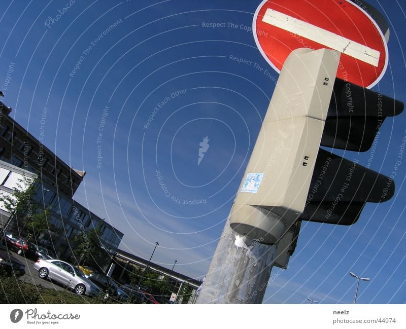 no-entry Einbahnstraße Verkehr rot Braunschweig Schilder & Markierungen PKW Straße Himmel blau