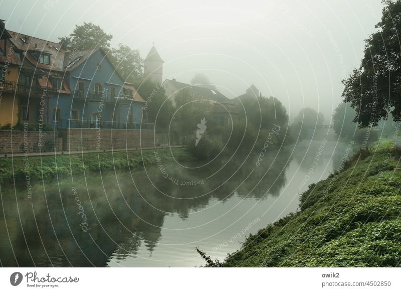 An der Tauber Wertheim Altstadt Kleinstadt Baden-Württemberg Wasser friedlich Uferbereich idyllisch Fluss historisch alt Fassade Haus mittelalterlich