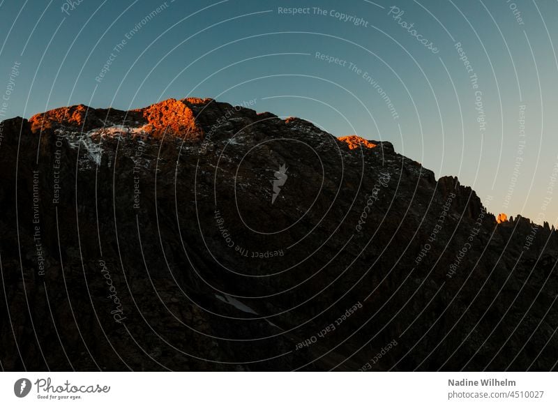 Sonnenaufgang auf Poppekanzel Sonnenuntergang Sonnenlicht Landschaft Rosengarten Dolomiten Berge u. Gebirge Außenaufnahme Natur Farbfoto Alpen Menschenleer