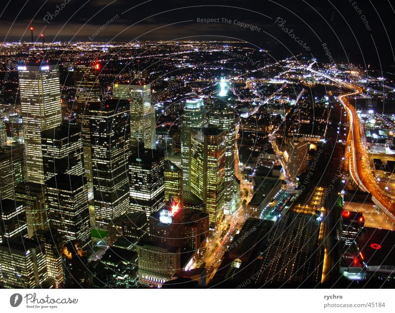 Toronto by night CN Tower Nacht Hochhaus Nordamerika Skyline