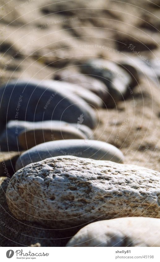 stones Strand Reihe Stein Sand