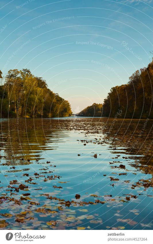 Hohenzollernkanal  im Herbst ausflug boot erholung ferien fluß herbst herbstlaub landschaft laubfärbung natur paddel paddelboot ruderboot schiff schifffahrt see