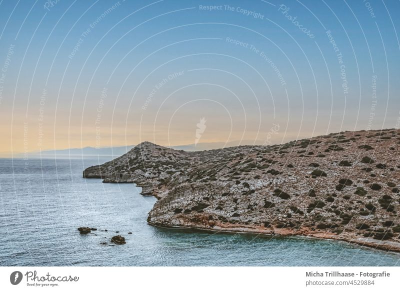 Aussicht von der Insel Spinalonga / Kreta / Griechenland Insel Kreta Landschaft Natur Mittelmeer Meer Wasser Horizont Himmel Sonnenschein Wellen Urlaub